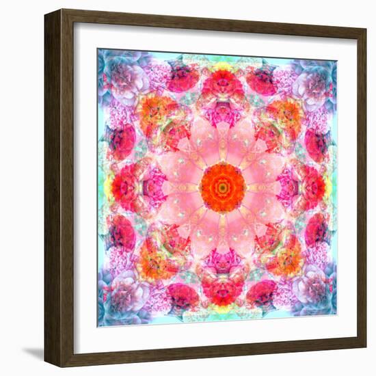 Symmetric Multicolor Layer Work of Blossoms-Alaya Gadeh-Framed Photographic Print