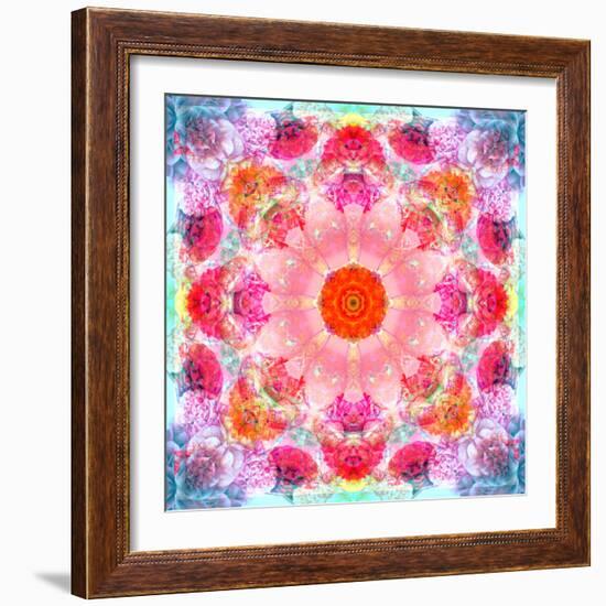 Symmetric Multicolor Layer Work of Blossoms-Alaya Gadeh-Framed Photographic Print