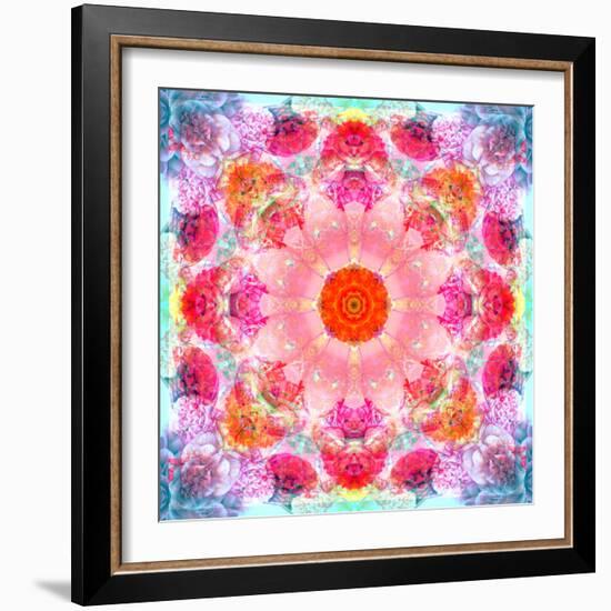 Symmetric Multicolor Layer Work of Blossoms-Alaya Gadeh-Framed Photographic Print