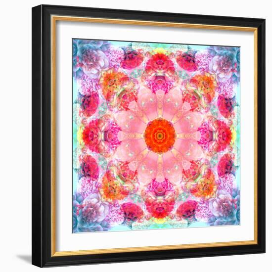 Symmetric Multicolor Layer Work of Blossoms-Alaya Gadeh-Framed Photographic Print