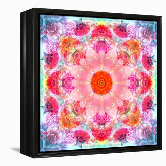 Symmetric Multicolor Layer Work of Blossoms-Alaya Gadeh-Framed Premier Image Canvas