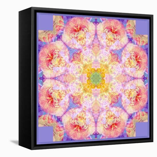 Symmetric Multicolor Layer Work of Blossoms-Alaya Gadeh-Framed Premier Image Canvas