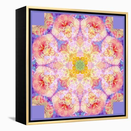 Symmetric Multicolor Layer Work of Blossoms-Alaya Gadeh-Framed Premier Image Canvas