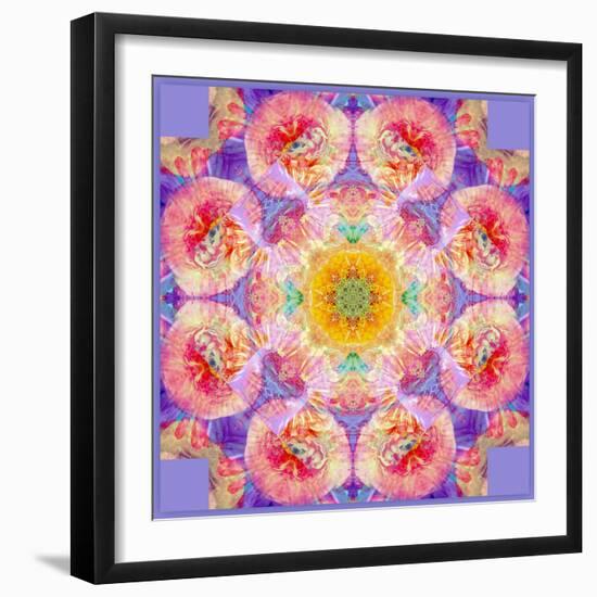 Symmetric Multicolor Layer Work of Blossoms-Alaya Gadeh-Framed Photographic Print