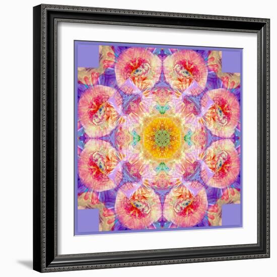 Symmetric Multicolor Layer Work of Blossoms-Alaya Gadeh-Framed Photographic Print