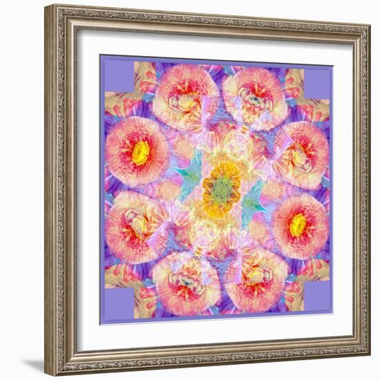 Symmetric Multicolor Layer Work of Blossoms-Alaya Gadeh-Framed Photographic Print