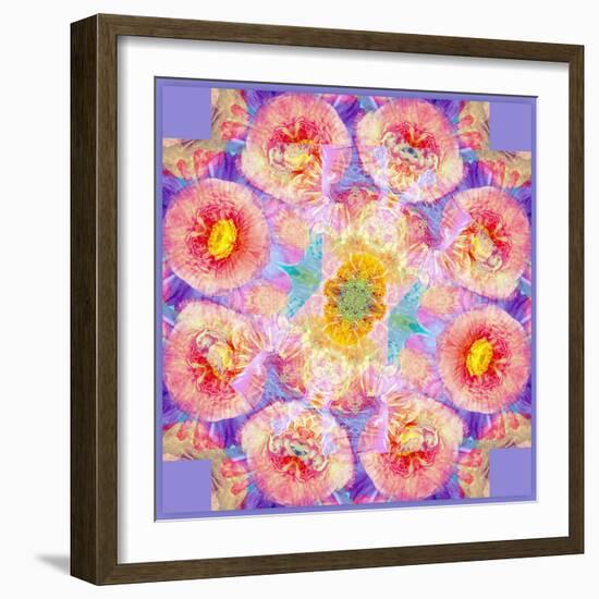 Symmetric Multicolor Layer Work of Blossoms-Alaya Gadeh-Framed Photographic Print