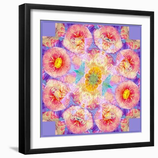 Symmetric Multicolor Layer Work of Blossoms-Alaya Gadeh-Framed Photographic Print