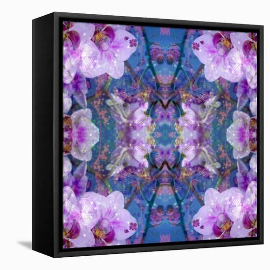 Symmetric Ornament from Flowers and Water Reflections-Alaya Gadeh-Framed Premier Image Canvas