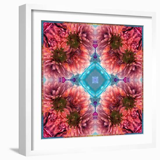 Symmetric Ornament from Flowers, Conceptual Photographic Layer Work-Alaya Gadeh-Framed Photographic Print