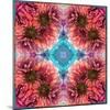 Symmetric Ornament from Flowers, Conceptual Photographic Layer Work-Alaya Gadeh-Mounted Photographic Print
