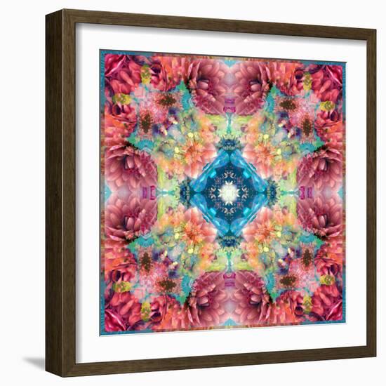 Symmetric Ornament from Flowers, Conceptual Photographic Layer Work-Alaya Gadeh-Framed Photographic Print