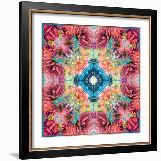 Symmetric Ornament from Flowers, Conceptual Photographic Layer Work-Alaya Gadeh-Framed Photographic Print