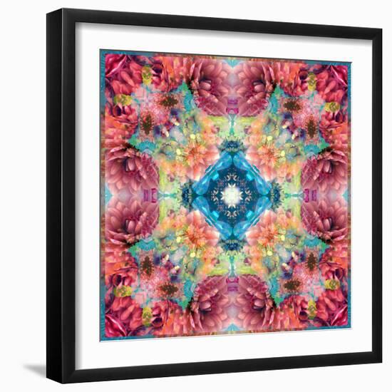 Symmetric Ornament from Flowers, Conceptual Photographic Layer Work-Alaya Gadeh-Framed Photographic Print