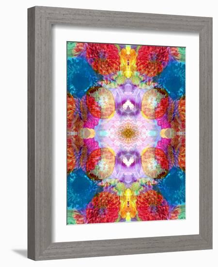 Symmetric Ornament from Flowers, Conceptual Photographic Layer Work-Alaya Gadeh-Framed Photographic Print