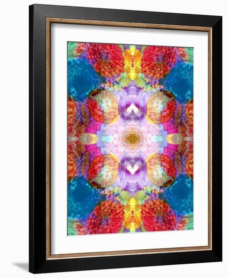 Symmetric Ornament from Flowers, Conceptual Photographic Layer Work-Alaya Gadeh-Framed Photographic Print