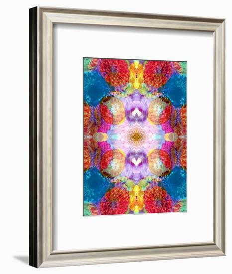 Symmetric Ornament from Flowers, Conceptual Photographic Layer Work-Alaya Gadeh-Framed Photographic Print