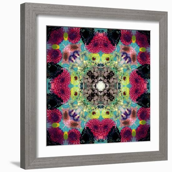 Symmetric Ornament from Flowers, Conceptual Photographic Layer Work-Alaya Gadeh-Framed Photographic Print