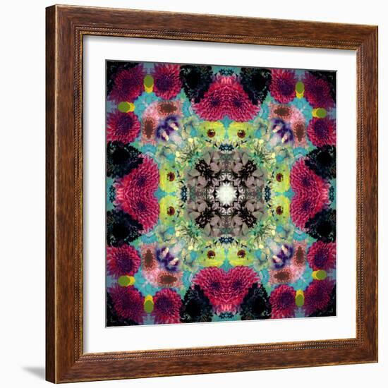 Symmetric Ornament from Flowers, Conceptual Photographic Layer Work-Alaya Gadeh-Framed Photographic Print