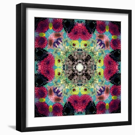 Symmetric Ornament from Flowers, Conceptual Photographic Layer Work-Alaya Gadeh-Framed Photographic Print