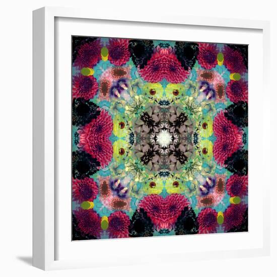 Symmetric Ornament from Flowers, Conceptual Photographic Layer Work-Alaya Gadeh-Framed Photographic Print