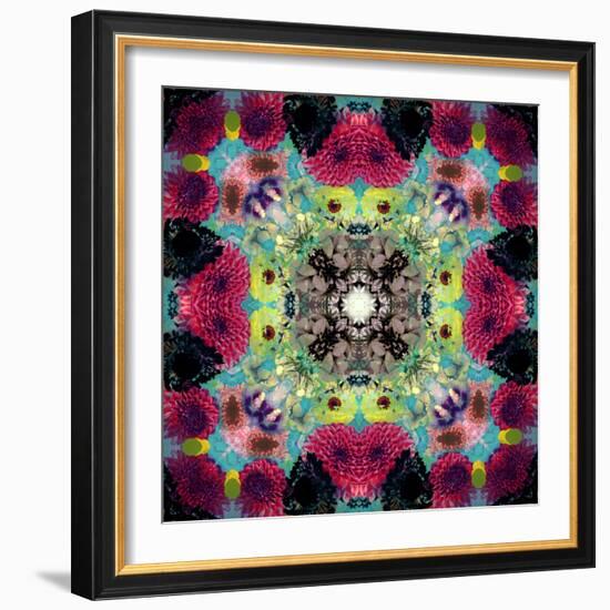 Symmetric Ornament from Flowers, Conceptual Photographic Layer Work-Alaya Gadeh-Framed Photographic Print