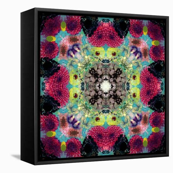 Symmetric Ornament from Flowers, Conceptual Photographic Layer Work-Alaya Gadeh-Framed Premier Image Canvas