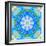 Symmetric Ornament Mandala from Flowers in Blue and Green Tones-Alaya Gadeh-Framed Photographic Print