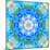 Symmetric Ornament Mandala from Flowers in Blue and Green Tones-Alaya Gadeh-Mounted Photographic Print