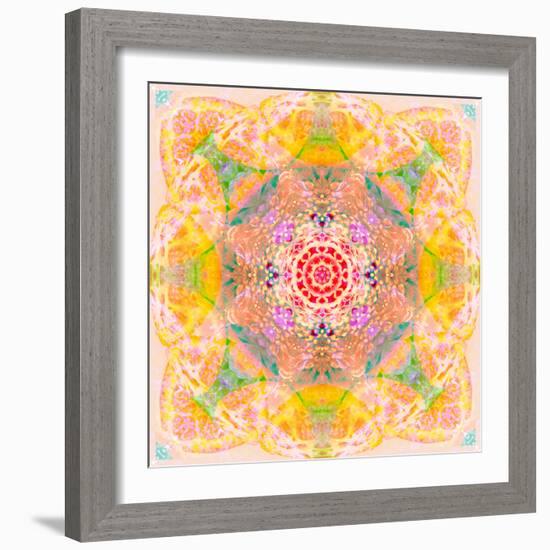 Symmetric Photographic Layer Work of Blossoms-Alaya Gadeh-Framed Photographic Print