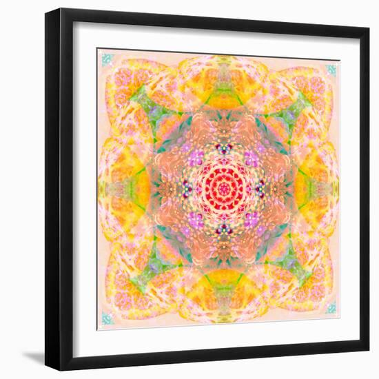 Symmetric Photographic Layer Work of Blossoms-Alaya Gadeh-Framed Photographic Print