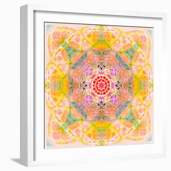 Symmetric Photographic Layer Work of Blossoms-Alaya Gadeh-Framed Photographic Print