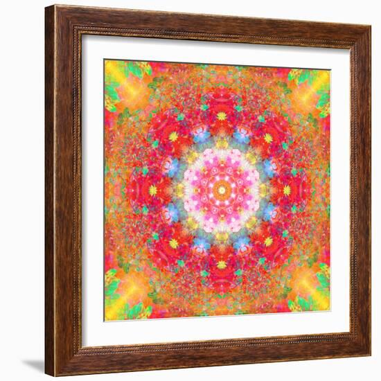 Symmetrical Ornament of Flower Photos-Alaya Gadeh-Framed Photographic Print