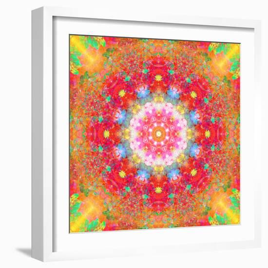 Symmetrical Ornament of Flower Photos-Alaya Gadeh-Framed Photographic Print