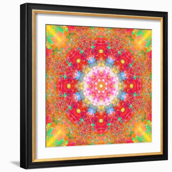 Symmetrical Ornament of Flower Photos-Alaya Gadeh-Framed Photographic Print