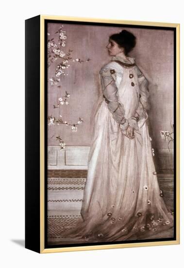 Symphony in Flesh Color and Pink: Portrait of Mrs. Frances Leyland-James Abbott McNeill Whistler-Framed Premier Image Canvas