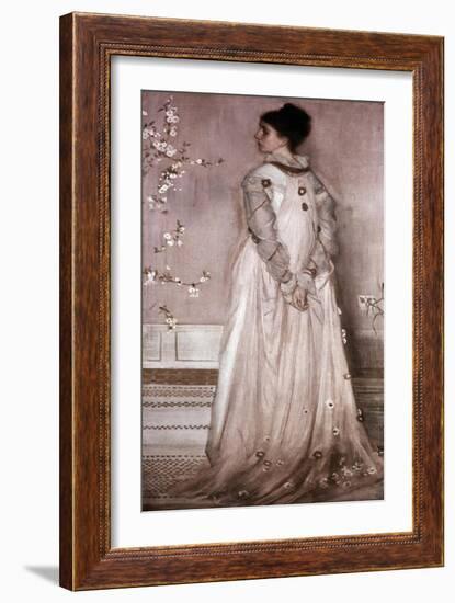 Symphony in Flesh Color and Pink: Portrait of Mrs. Frances Leyland-James Abbott McNeill Whistler-Framed Giclee Print