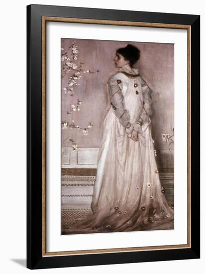 Symphony in Flesh Color and Pink: Portrait of Mrs. Frances Leyland-James Abbott McNeill Whistler-Framed Giclee Print