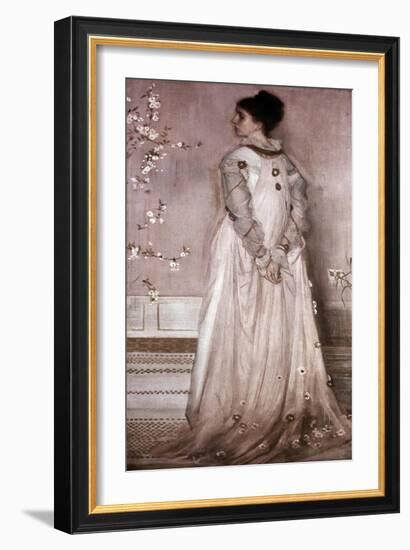 Symphony in Flesh Color and Pink: Portrait of Mrs. Frances Leyland-James Abbott McNeill Whistler-Framed Giclee Print