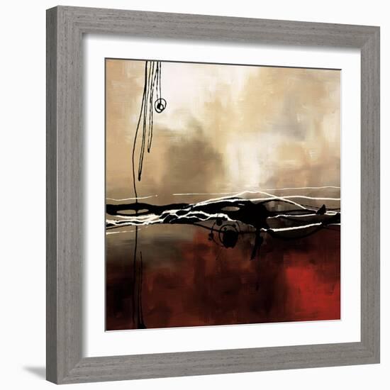 Symphony in Red and Khaki I-Laurie Maitland-Framed Art Print