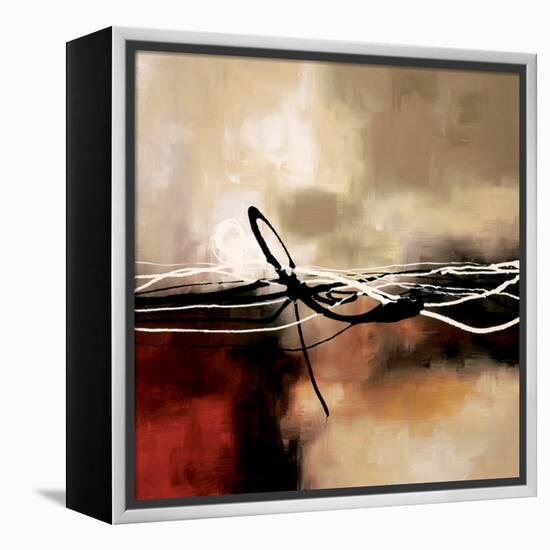 Symphony in Red and Khaki II-Laurie Maitland-Framed Stretched Canvas