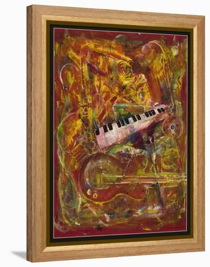 Symphony in Red-Ikahl Beckford-Framed Premier Image Canvas