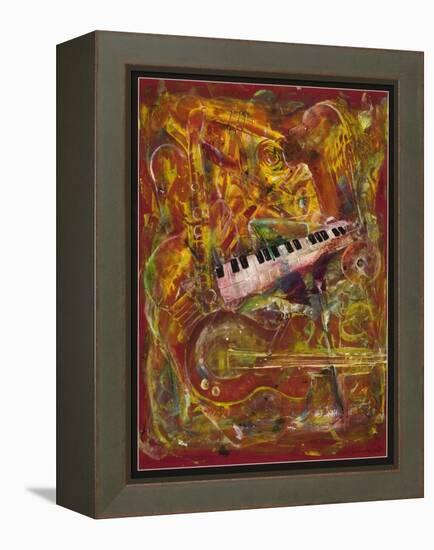 Symphony in Red-Ikahl Beckford-Framed Premier Image Canvas