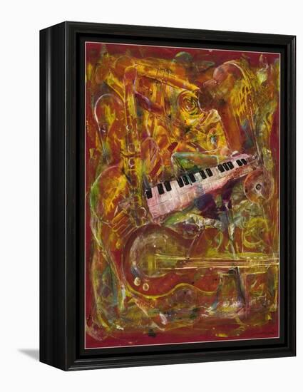 Symphony in Red-Ikahl Beckford-Framed Premier Image Canvas