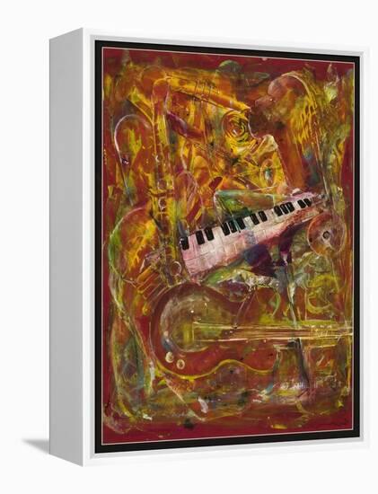 Symphony in Red-Ikahl Beckford-Framed Premier Image Canvas