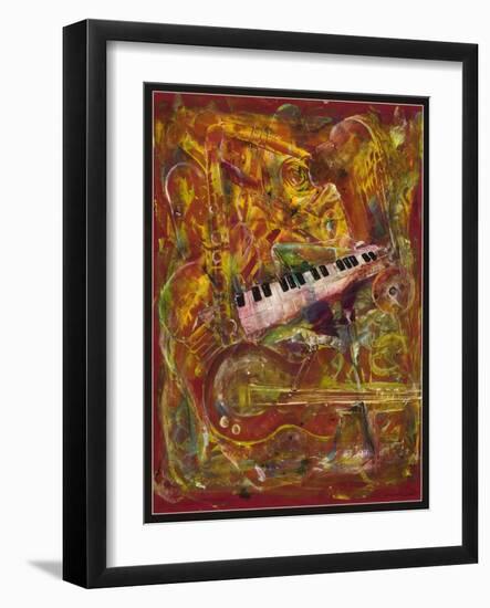 Symphony in Red-Ikahl Beckford-Framed Giclee Print