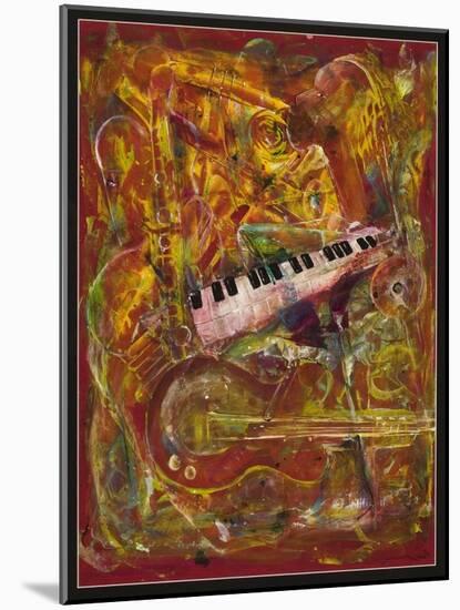 Symphony in Red-Ikahl Beckford-Mounted Giclee Print