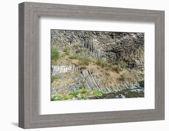 Symphony of Stones, Basalt columns formation along Garni gorge, Kotayk Province, Armenia, Caucasus,-G&M Therin-Weise-Framed Photographic Print