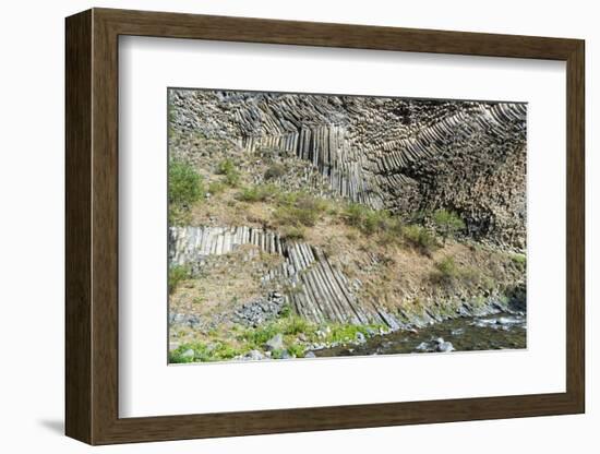 Symphony of Stones, Basalt columns formation along Garni gorge, Kotayk Province, Armenia, Caucasus,-G&M Therin-Weise-Framed Photographic Print