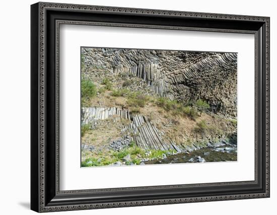 Symphony of Stones, Basalt columns formation along Garni gorge, Kotayk Province, Armenia, Caucasus,-G&M Therin-Weise-Framed Photographic Print